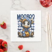 ブーハロウィン不気味ハイランドカウオ スタンダードランチョンナプキン (インサイチュ)