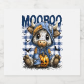 ブーハロウィン不気味ハイランドカウオ スパークリングワインラベル (シングルラベル)