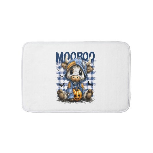 ブーハロウィン不気味ハイランドカウオ バスマット (正面)