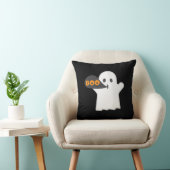 ブーハロウィーンオレンジと白 クッション (椅子)