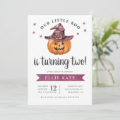 ブーハロウィーンベイビーシャワー招待状を覗く 招待状 (スタンド正面)