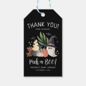 ブーハロウィーン幽霊ベビースワーナーを覗く ギフトタグ (正面)