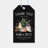 ブーハロウィーン幽霊ベビースワーナーを覗く ギフトタグ (裏面)