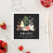 ブーハロウィーン幽霊ベビースワーナーを覗く スタンダードカクテルナプキン (インサイチュ)