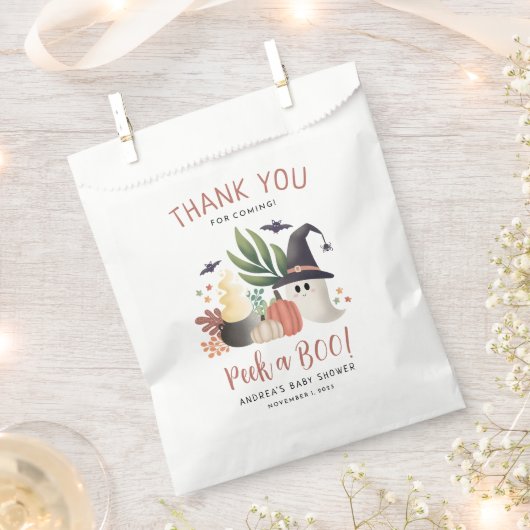 ブーハロウィーン幽霊ベビースワーナーを覗く フェイバーバッグ (クリップ留めされた状態)