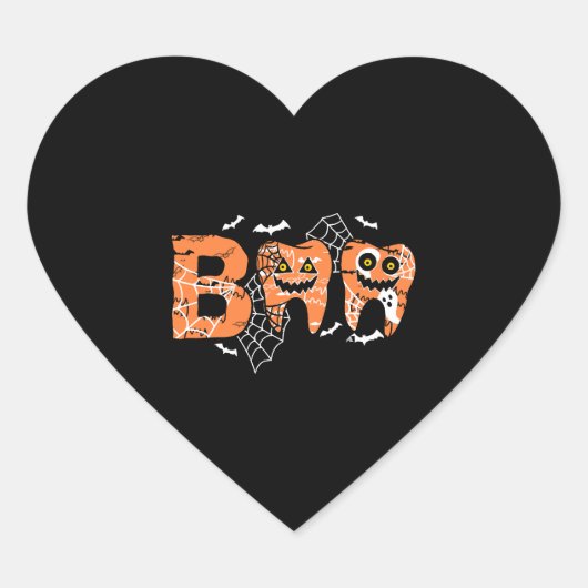 ブーハロウィーン歯 ハートシール (正面)