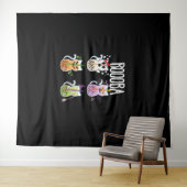 ブーバかわいいボバティードリンク猫好きハロウィンG タペストリー (インサイチュ(横))