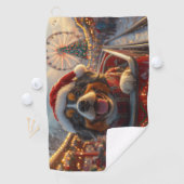 ブービアデフランドレスドッグローラーコースタークリスマス ゴルフタオル (インサイチュ)