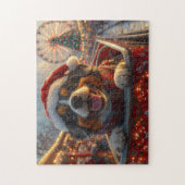 ブービアデフランドレスドッグローラーコースタークリスマス ジグソーパズル (縦)