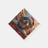 ブービアデフランドレスドッグローラーコースタークリスマス スタンダードカクテルナプキン (角)