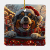 ブービアデフランドレスドッグローラーコースタークリスマス セラミックオーナメント (裏面)