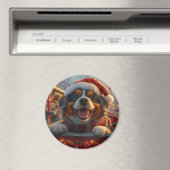 ブービアデフランドレスドッグローラーコースタークリスマス マグネット (インサイチュ (食洗機))