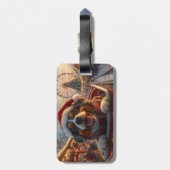 ブービアデフランドレスドッグローラーコースタークリスマス ラゲッジタグ (裏面縦)