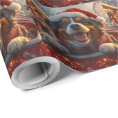 ブービアデフランドレスドッグローラーコースタークリスマス ラッピングペーパー (ロールコーナー)