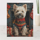 ブービアドデフランダレスクリスマスプレゼント暖炉 カード (正面)