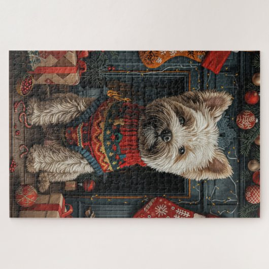 ブービアドデフランダレスクリスマスプレゼント暖炉 ジグソーパズル (横)