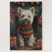 ブービアドデフランダレスクリスマスプレゼント暖炉 ジグソーパズル (縦)