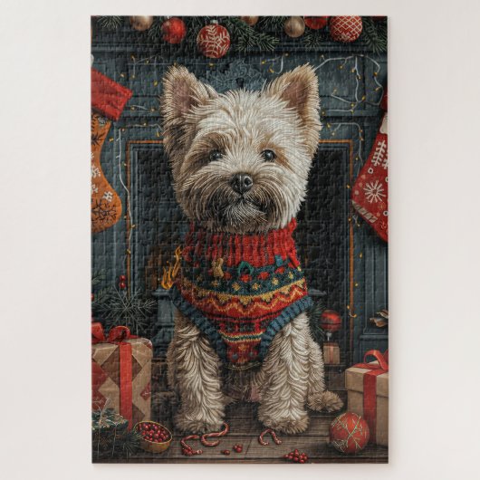 ブービアドデフランダレスクリスマスプレゼント暖炉 ジグソーパズル (縦)