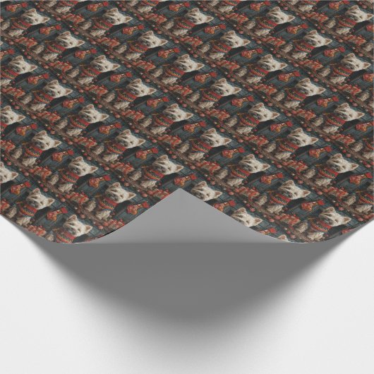 ブービアドデフランダレスクリスマスプレゼント暖炉 ラッピングペーパー (角)