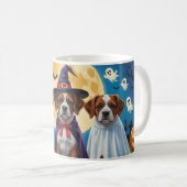 ブービエズデフランドレスドッグスパンプキンハロウィンおもしろい コーヒーマグカップ (正面右)