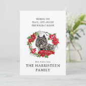 ブービエデフランダレスクリスマスポインセチアリース シーズンカード (スタンド正面)