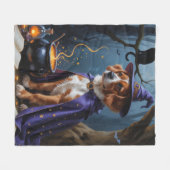 ブービエデフランドレスお洒落ハロウィン絵を描ズ フリースブランケット (正面(横))