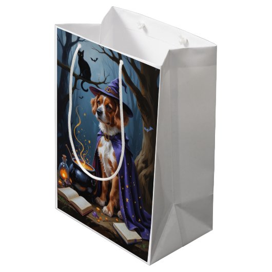 ブービエデフランドレスお洒落ハロウィン絵を描ズ ミディアムペーパーバッグ (裏面アングル)