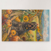 ブービエルズデフランドレオータムハーベストサンクスギビング ジグソーパズル (横)