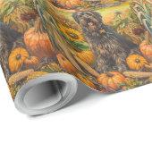 ブービエルズデフランドレオータムハーベストサンクスギビング ラッピングペーパー (ロールコーナー)