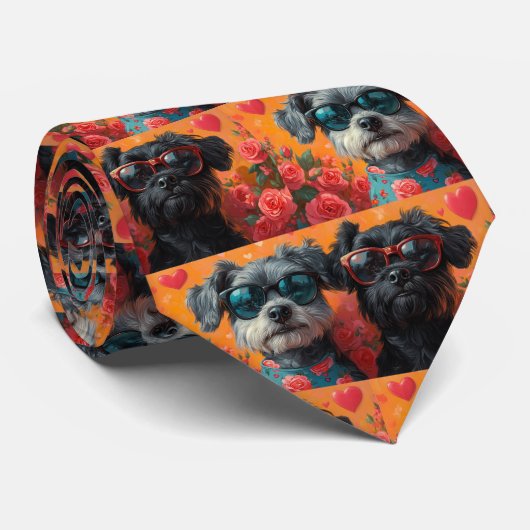 ブービエルズデフランドレスハートバラバレンタインデー ネクタイ (ロール)