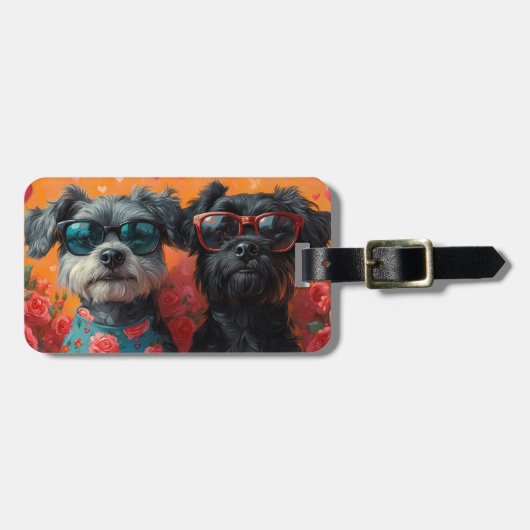 ブービエルズデフランドレスハートバラバレンタインデー ラゲッジタグ (正面横)