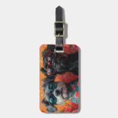 ブービエルズデフランドレスハートバラバレンタインデー ラゲッジタグ (正面縦)