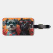 ブービエルズデフランドレスハートバラバレンタインデー ラゲッジタグ (裏面横)