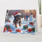 ブービデフランダレスクリスマスフェスティバルスノーシーン カード (正面)