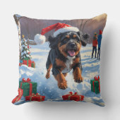 ブービデフランダレスクリスマスフェスティバルスノーシーン クッション (正面)