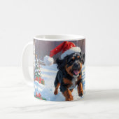 ブービデフランダレスクリスマスフェスティバルスノーシーン コーヒーマグカップ (正面左)