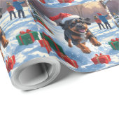 ブービデフランダレスクリスマスフェスティバルスノーシーン ラッピングペーパー (ロールコーナー)