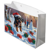 ブービデフランダレスクリスマスフェスティバルスノーシーン ラージペーパーバッグ (裏面アングル)