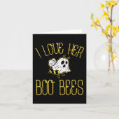 ブービーカップルのハロウィーン大人のコスム大好き カード (黄色い花)