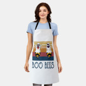 ブービーカップル幽霊ハロウィンシャツ エプロン (着用した状態)