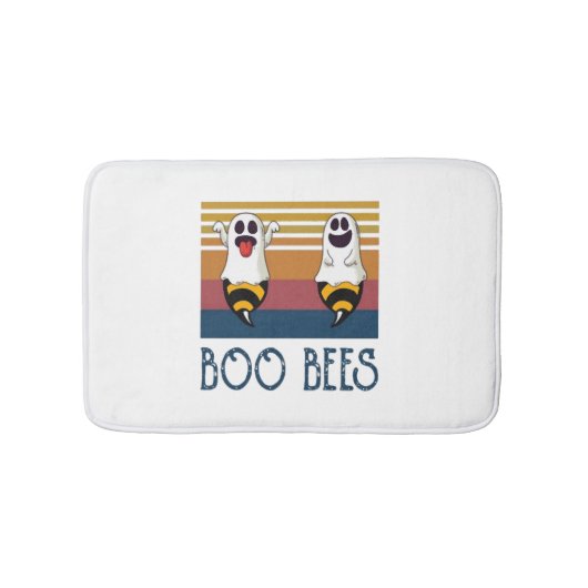 ブービーカップル幽霊ハロウィンシャツ バスマット (正面)