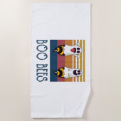 ブービーカップル幽霊ハロウィンシャツ ビーチタオル (正面)