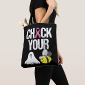 ブービーバストガンおもしろいハロウィーンをチェック トートバッグ (クローズアップ)