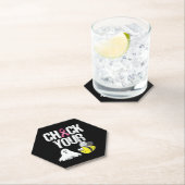 ブービーバストガンおもしろいハロウィーンをチェック ペーパーコースター (インサイチュ)