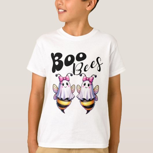ブービー幽霊ビーハロウィーン仮装おもしろい女性 Tシャツ (正面)