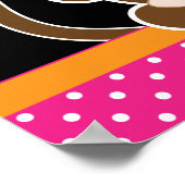 ブーピンクガールモンキーサファリジャングルバナーを覗く ポスター (角)