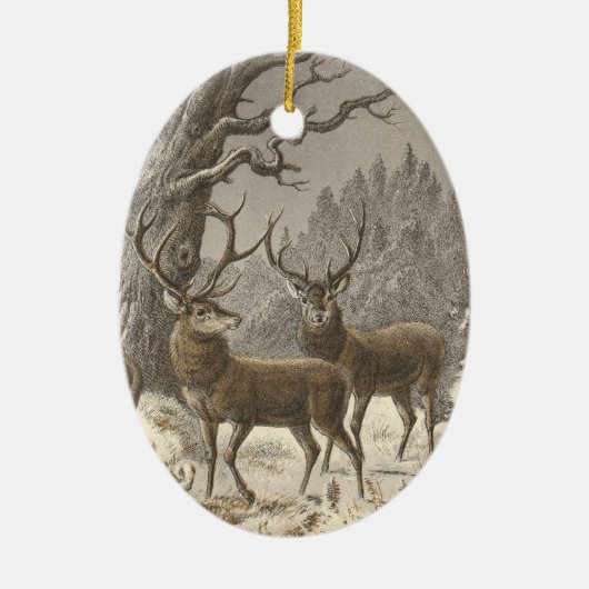 ブーフのderのふち飾りのクリスマスオーナメント セラミックオーナメント (正面)