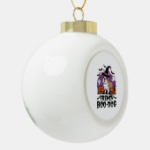 ブーフランスのドッグ – 最も不気味なアップ セラミックボールオーナメント (左)