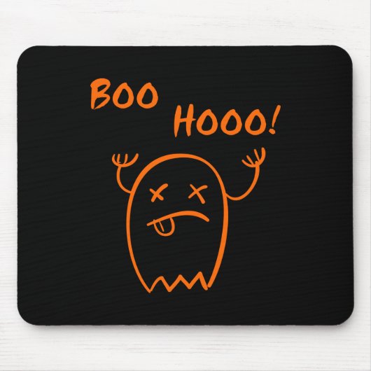 ブーフー Halloween 幽霊 ダークモノトーン マウスパッド (正面)
