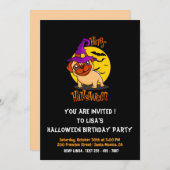 ブーフ - 魔女のフレンチブルドッグ、ブルーノ 招待状 (正面/裏面)